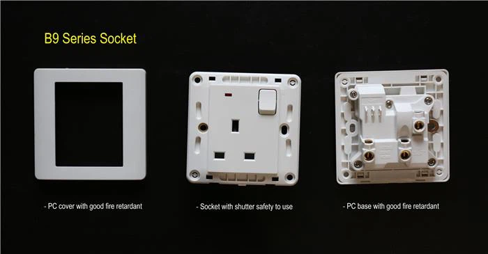 Three Gang Socket With Switch And Indicator Light